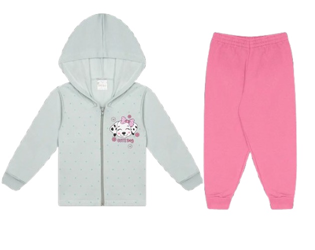 Conjunto Catolele Primeiros Passos Feminino Moletom Capuz Calça