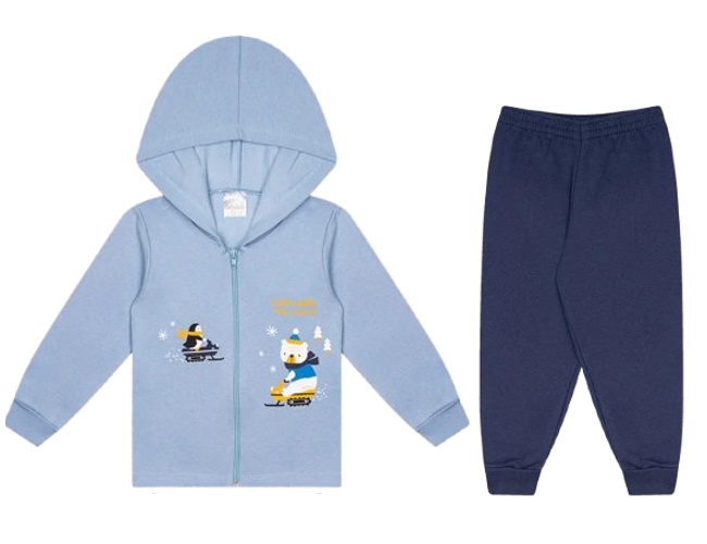 Conjunto Catolele Primeiros Passos Masculino Moletom Capuz