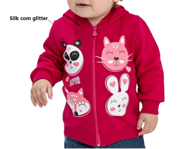 Jaqueta Fashionk Primeiros Passos Feminina Moletom Capuz