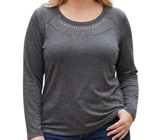 Blusa 7linhas Adulto Extra Grande Feminina Manga Longa Viscolycra