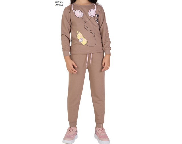 Conjunto Viston Infantil Feminino Moletom Calça