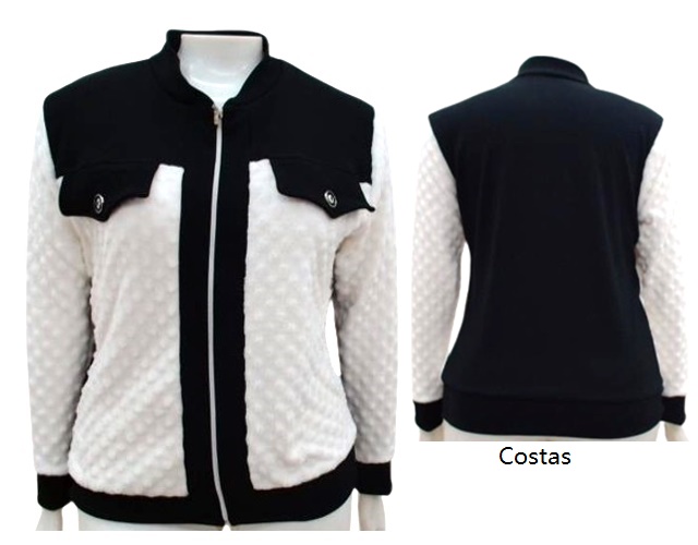 Jaqueta Armando Adulto Extra Grande Feminina Peluciada Poliéster