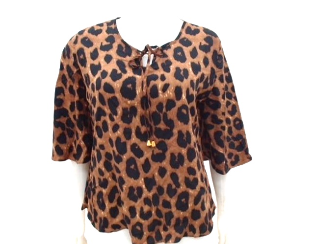 Blusa Sobmedida Adulto Extra Grande Feminina Manga 3/4 Viscose Estampada