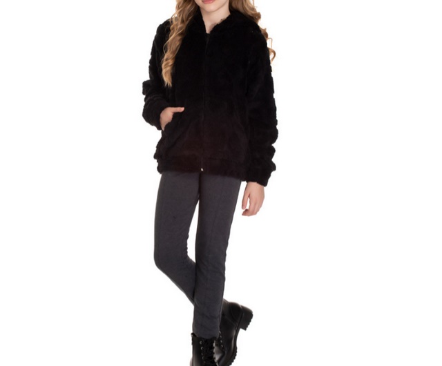 Conjunto Randa Juvenil Feminino Pelo Coração 3d Capuz Calça