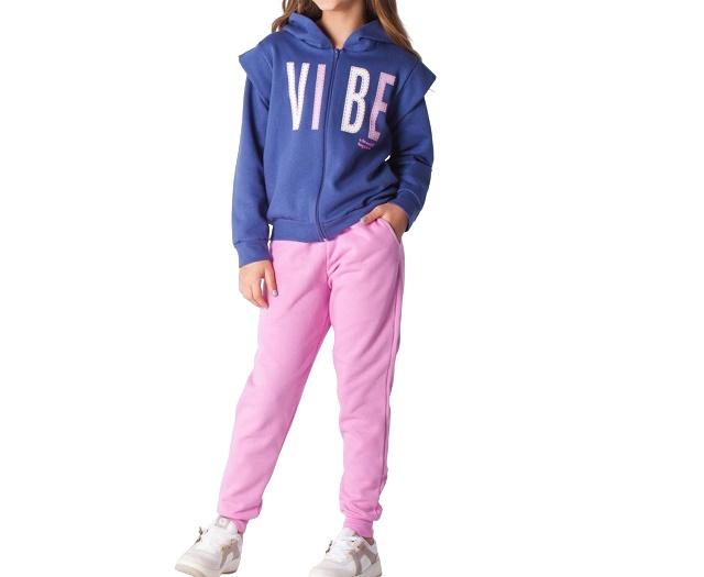 Conjunto Minhaflor Juvenil Feminino Moletom Capuz Calça