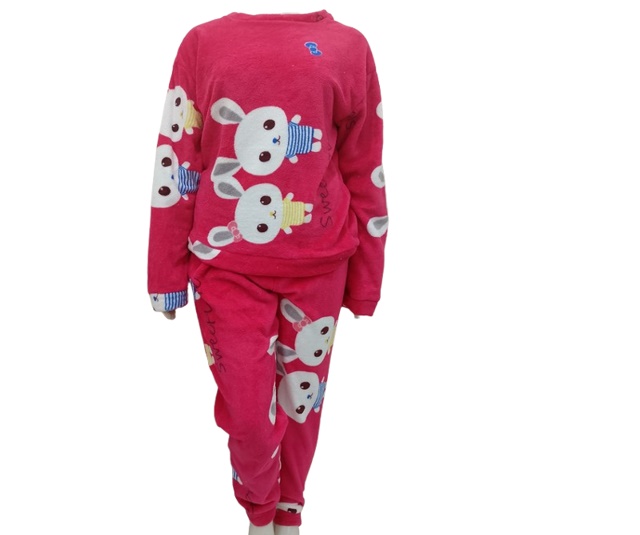 Pijama Pacoleon Adulto Extra Grande Feminino Manga Longa Peluciado Estampado