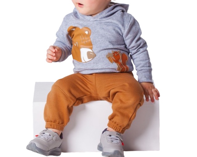 Conjunto Nekinho Bebe Masculino Moletom Capuz