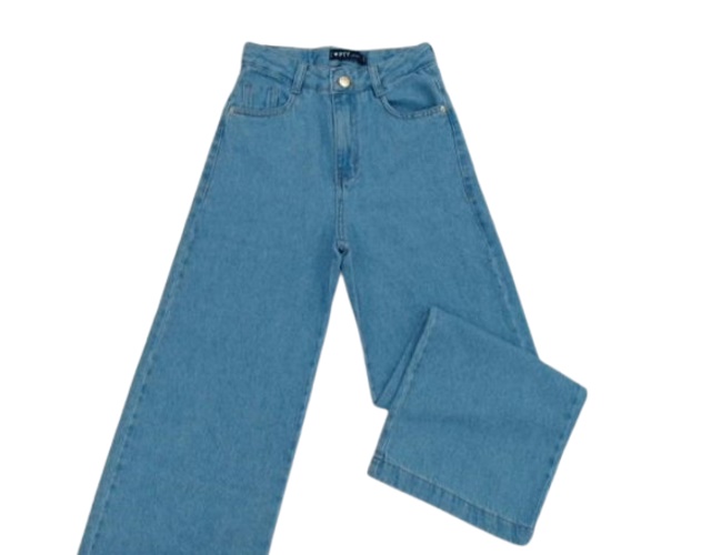 Calça Pty Juvenil Feminina Jeans Wide Leg