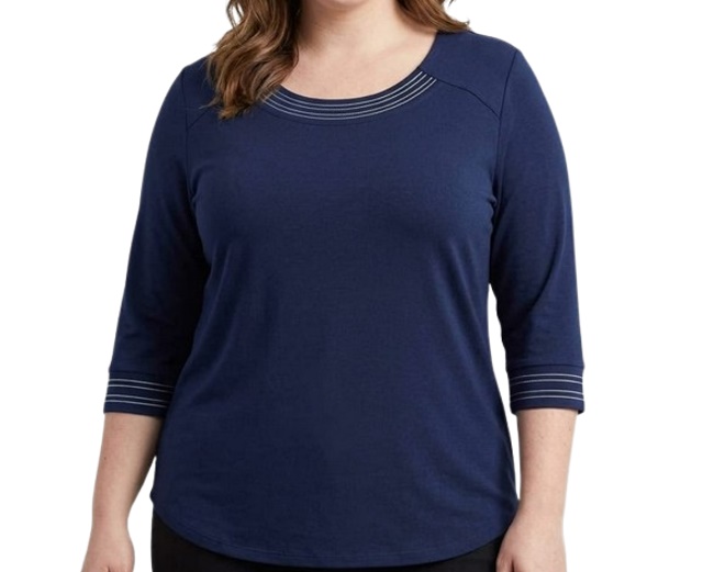 Blusa Vestbem Adulto Extra Grande Feminina Manga 3/4 Viscolycra