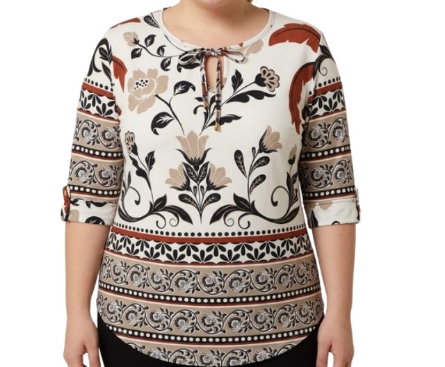 Blusa Sobmedida Adulto Extra Grande Feminina Manga 3/4 Poliéster Estam