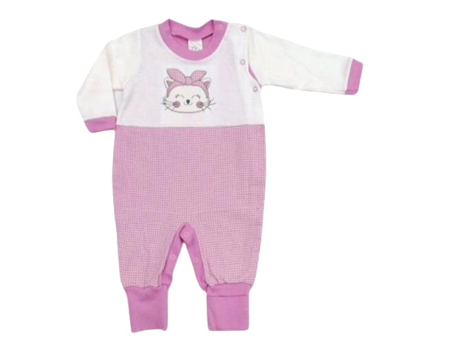 Macacão Petutinha Bebe Feminino Longo Suedine S/pé