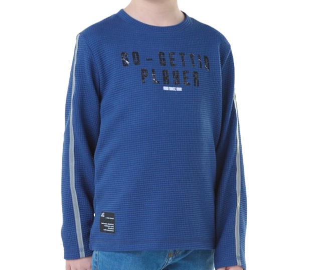 Camiseta Maro Infantil Masculina Manga Longa Malha Favo