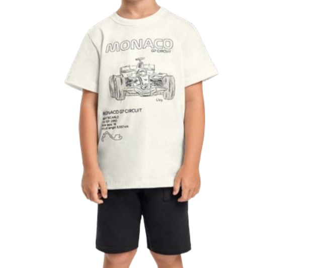 Conjunto Livy Infantil Masculino Manga Curta Malha