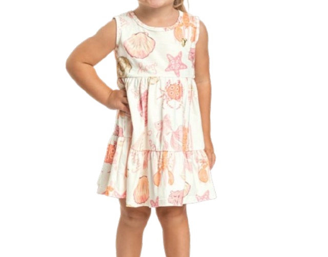 Vestido Livy Primeiros Passos Regata Malha Estampado