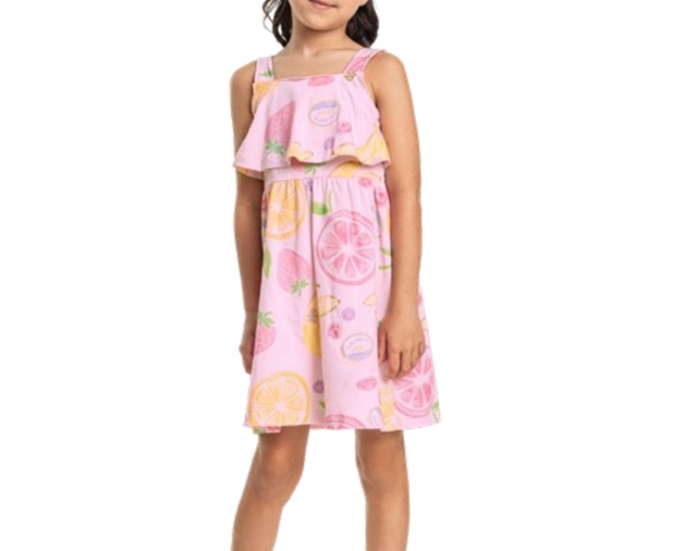 Vestido Livy Infantil Regata Malha Estampado
