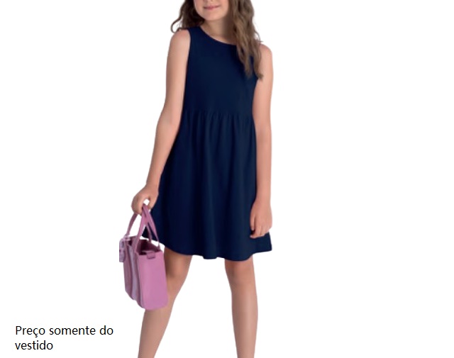 Vestido Duduka Infantil Regata Malha Piquet
