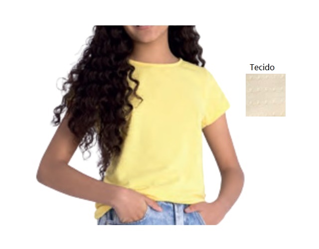 Blusa Duduka Juvenil Feminina Manga Curta Malha Ana Bola