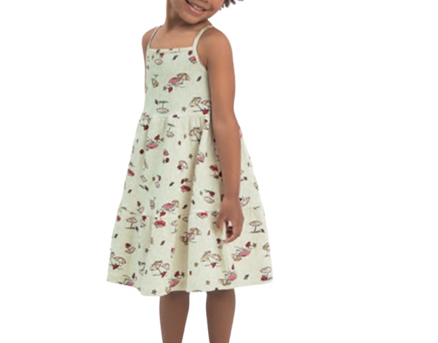 Vestido Duduka Primeiros Passos Alça Cotton Ana Ruga Estam