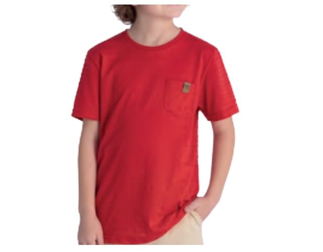 Camiseta Ddk Infantil Masculina Manga Curta Malha Piquet Bolso