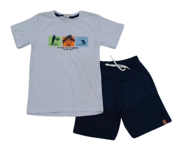 Conjunto Gatutty Infantil Masculino Manga Curta Malha