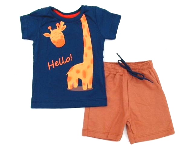 Conjunto Gatutty Bebe Masculino Manga Curta Malha