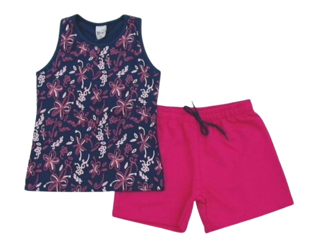 Conjunto Gatutty Infantil Feminino Regata Cotton Short