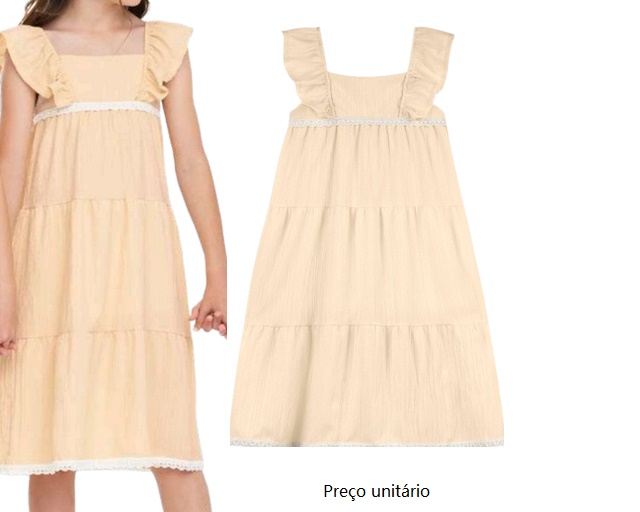Vestido Lecimar Infantil Regata Tecido Frissê