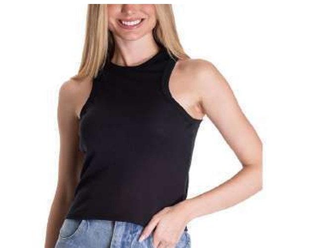 Blusa Sangos Adulto Feminina Regata Ribana Canelada Costas Nadador