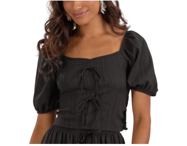 Blusa Lecimar Adulto Feminina Manga Curta Poliéster Frissê Cropped