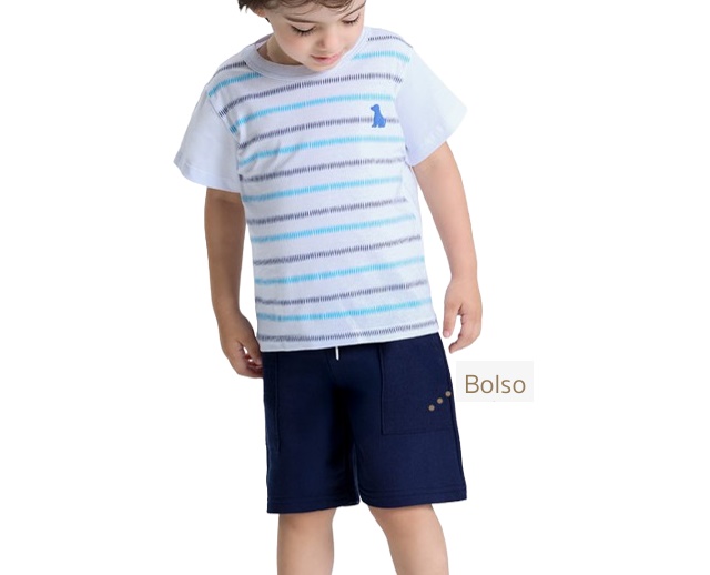 Conjunto Sportsul Primeiros Passos Masculino Manga Curta Malha