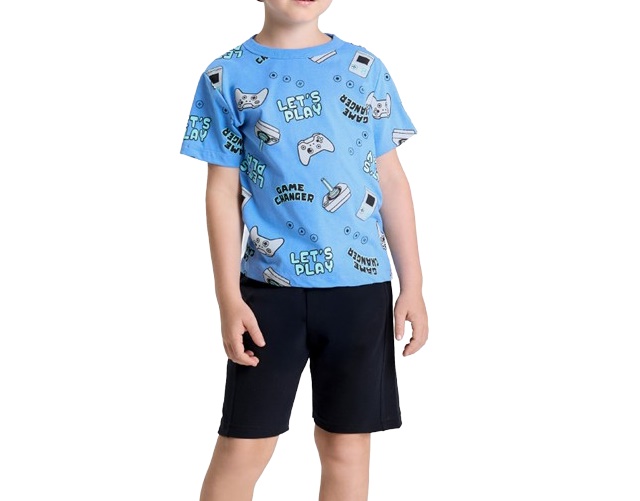 Conjunto Sportsul Infantil Masculino Manga Curta Malha