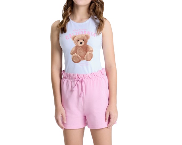 Conjunto Pitiluka Juvenil Feminino Regata Cotton Short