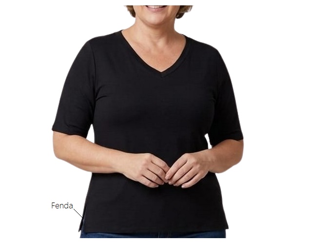 Blusa Armando Adulto Extra Grande Feminina Manga Curta Poliéster Canelada Térmica