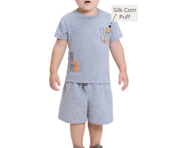 Conjunto Viston Bebe Masculino Manga Curta Malha