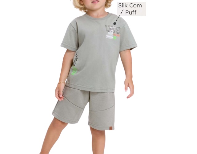 Conjunto Viston Primeiros Passos Masculino Manga Curta Malha