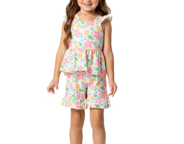 Conjunto Trin Primeiros Passos Feminino Regata Ana Bola Short