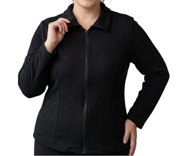 Jaqueta Kaprice Adulto Extra Grande Feminina Jacquard Trabalhada