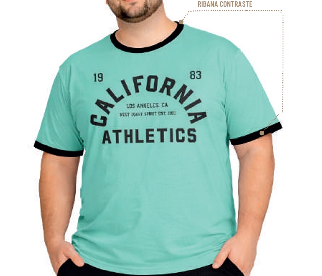 Camiseta Desayner Adulto Extra Grande Masculina Manga Curta Malha