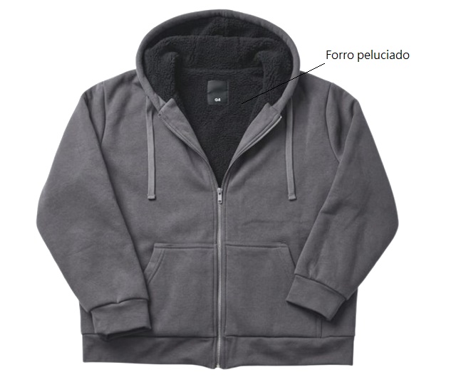 Jaqueta Kopico Adulto Extra Grande Masculina Poliéster Capuz