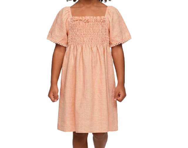 Vestido Ninafashion Infantil Manga Curta Duna Elastex