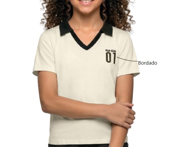 Blusa Florenzza Juvenil Feminina Manga Curta Malha G.polp