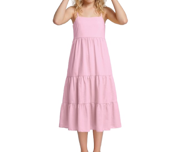 Vestido Florenzza Juvenil Alça Duna Longo