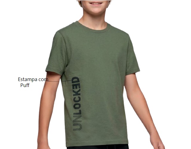 Camiseta Lillo&co Juvenil Masculina Manga Curta Malha