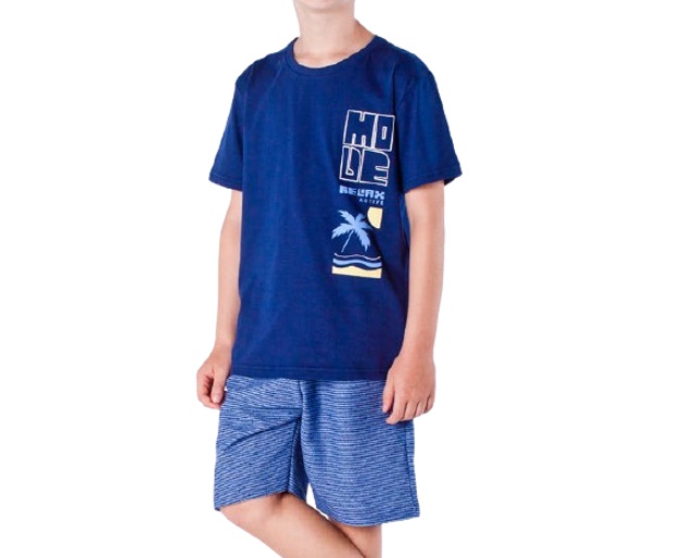 Conjunto Nk Juvenil Masculino Manga Curta Malha
