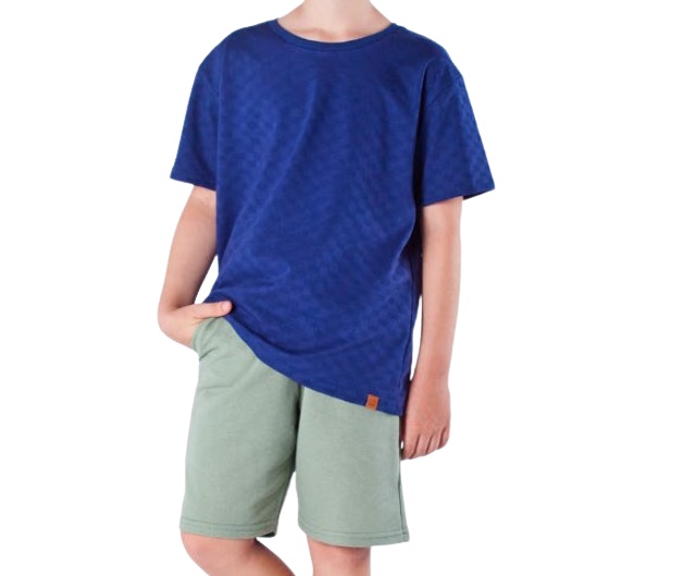 Conjunto Nk Juvenil Masculino Manga Curta Malha Trabalhada