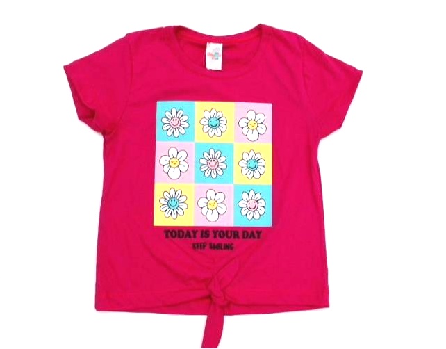 Blusa Shumakids Juvenil Feminina Manga Curta Malha Cropped