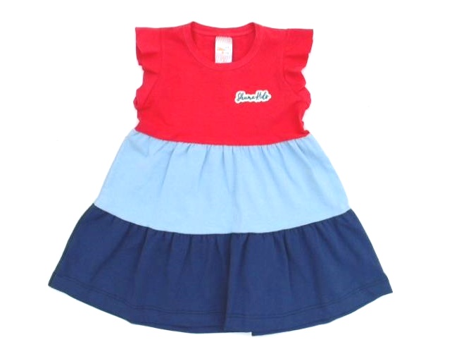 Vestido Shumakids Primeiros Passos Manga Japonesa Cotton