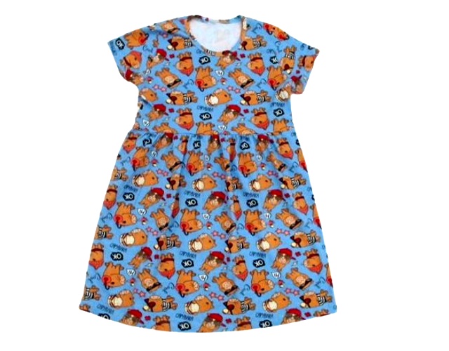 Vestido Shumakids Juvenil Manga Curta Cotton Estampado