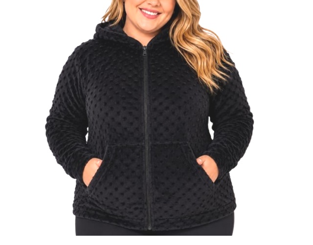 Jaqueta Armando Adulto Extra Grande Feminina Fleece Poá Capuz