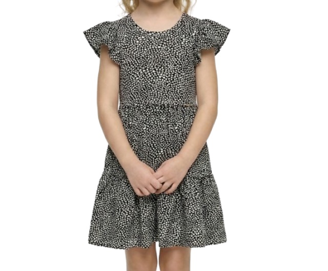 Vestido Dila Infantil Manga Curta Cotton Estampado